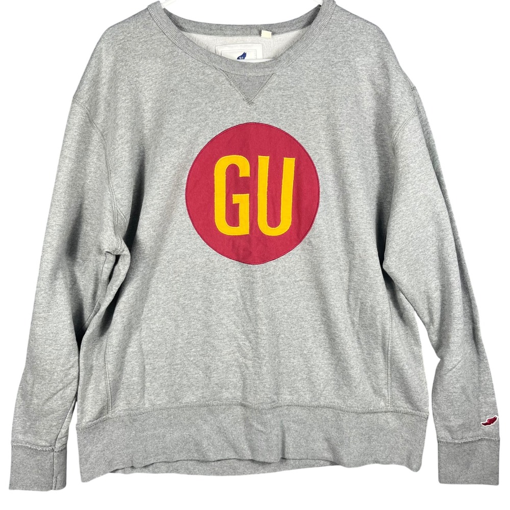League Collegiate Outfitters Sweatshirt Mens XL Gray GU Graphic Crew Neck Fleece
